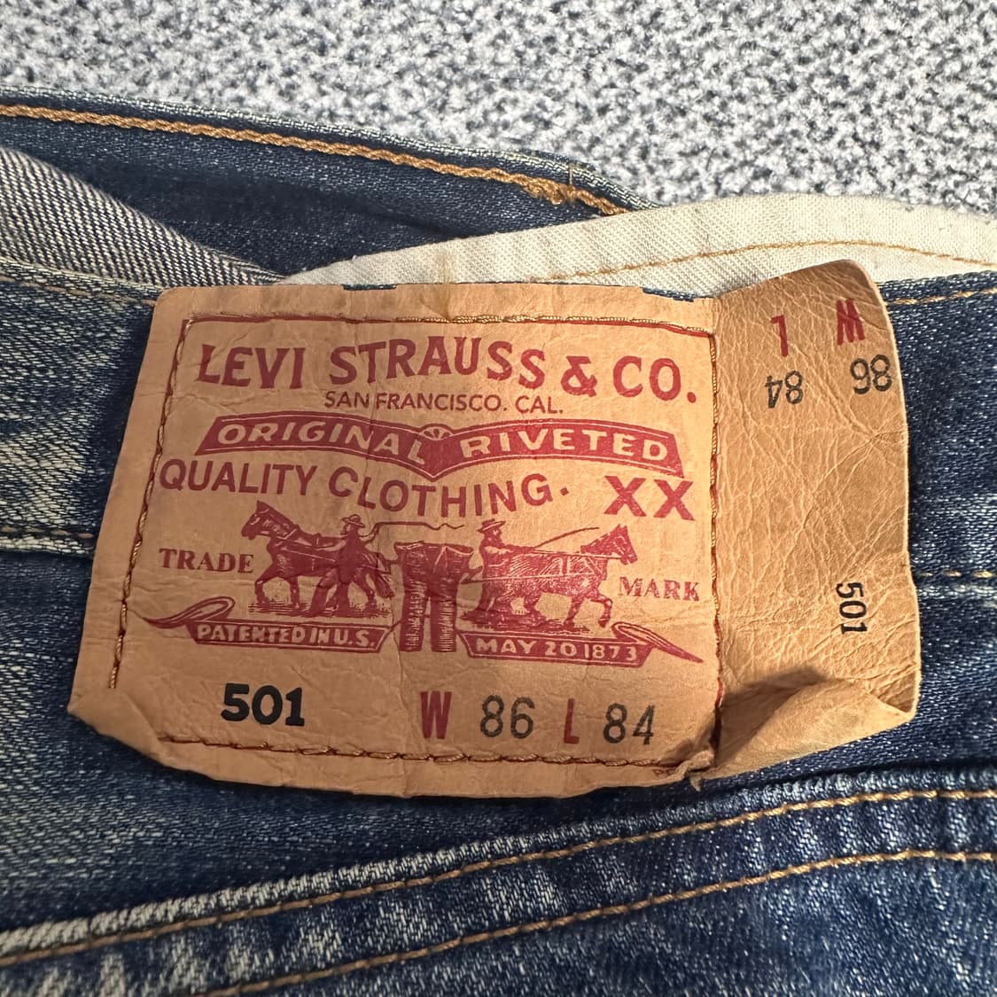 리바이스 워싱 데님팬츠  상품이미지4