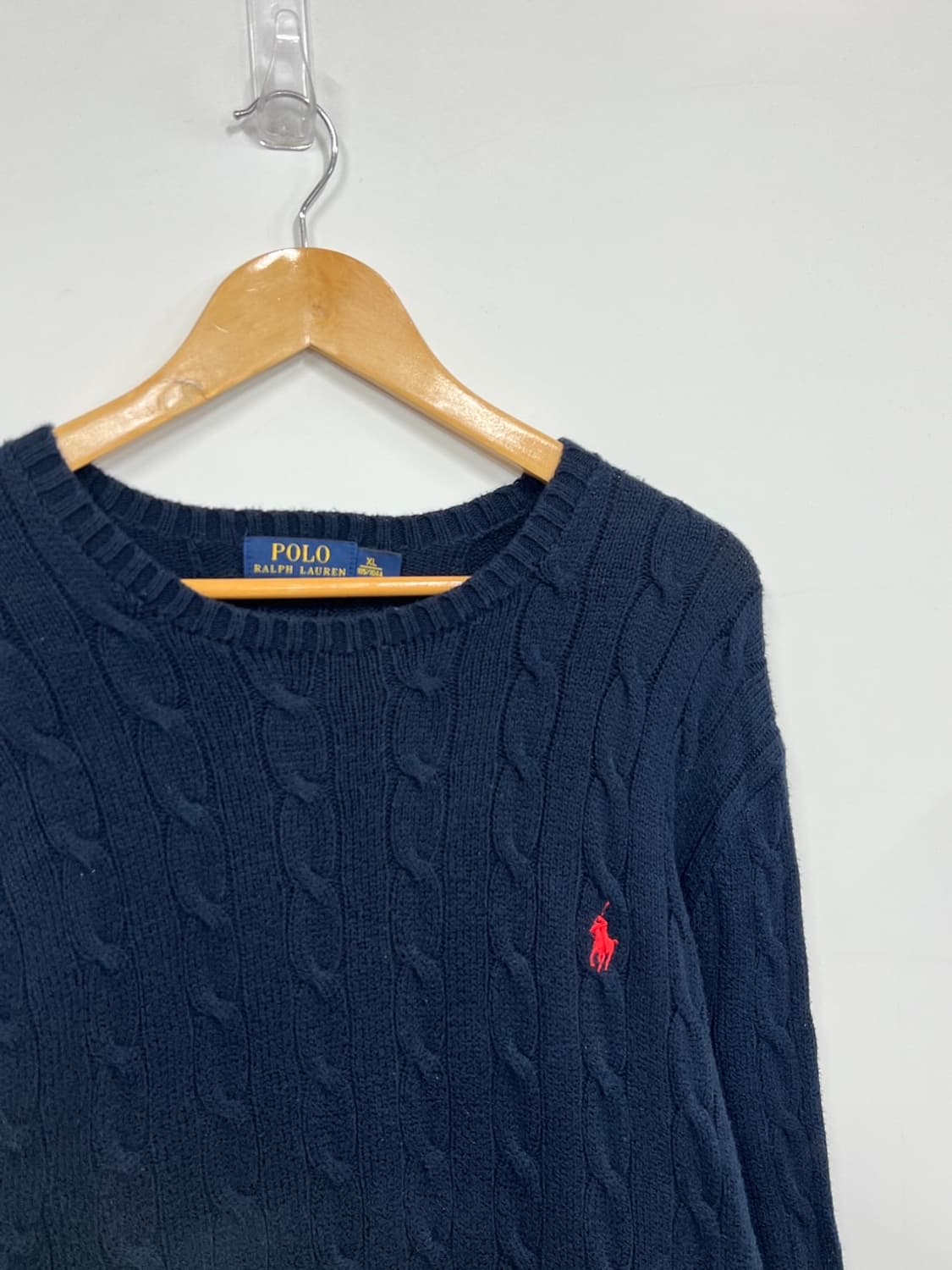 폴로 랄프로렌 네이비 케이블 꽈배기 니트 상품이미지2