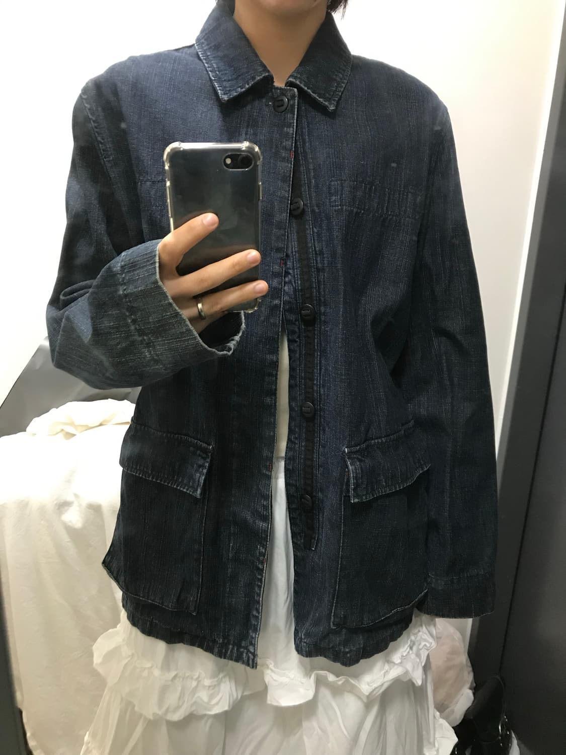 빈티지 데님 하프 자켓 상품이미지2