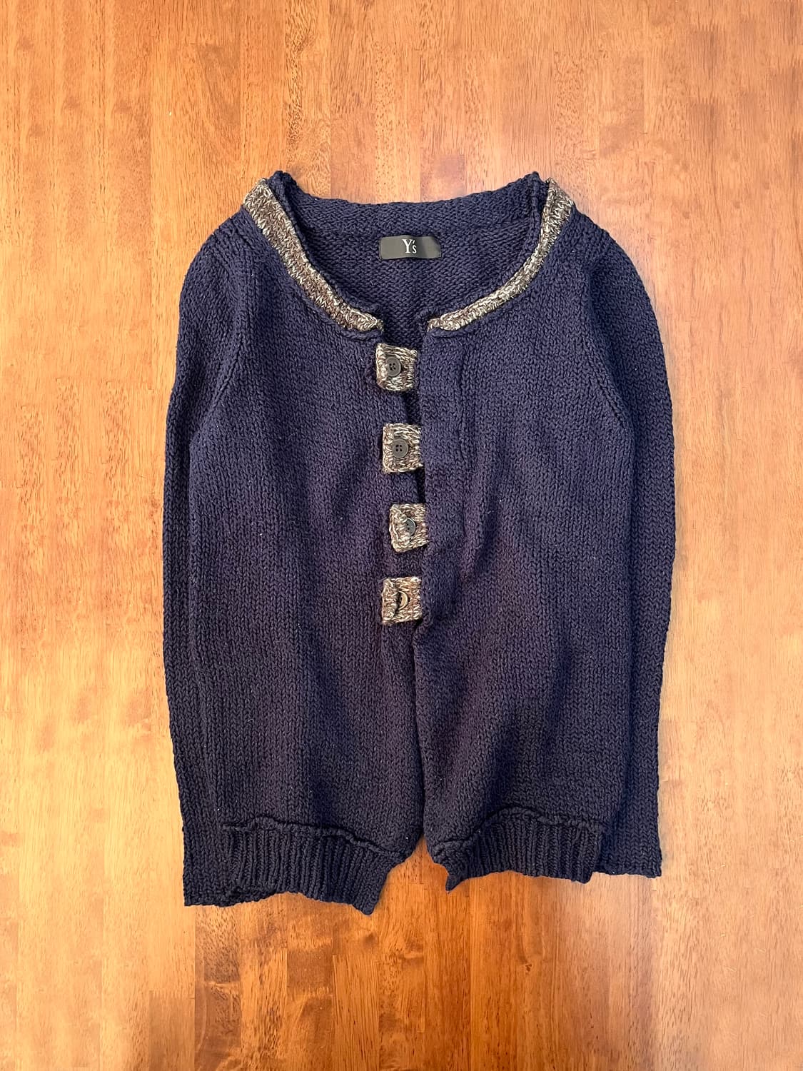 요지 야마모토 코튼 니트 가디건 상품이미지1