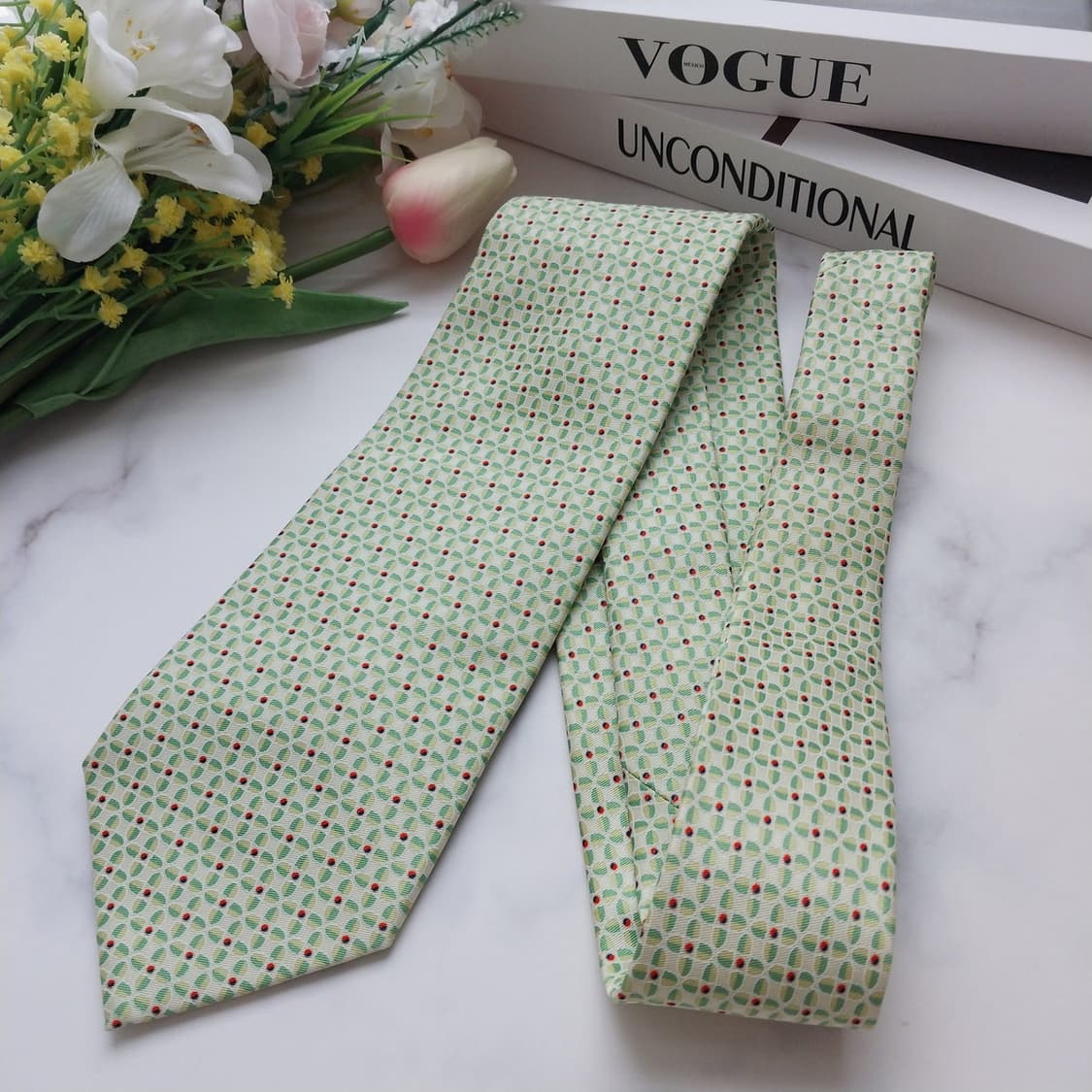 메트로시티 실크 민트그린 지오메트릭 넥타이 8.5cm A+등급 K932
 상품이미지6