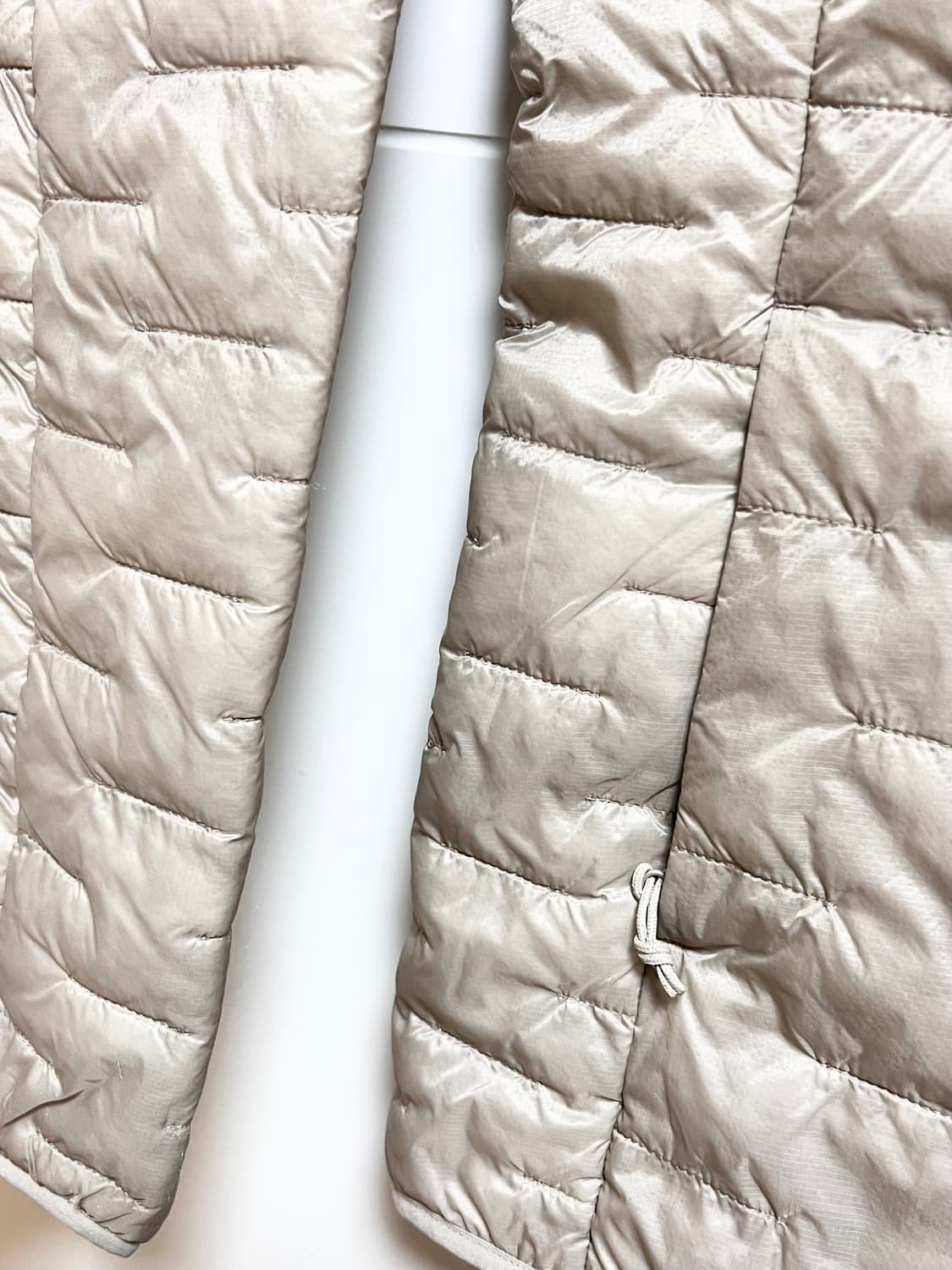 S 85 새상품 정품 노스페이스 경량패딩 베이지 엑티브 웜스 후디 자켓 상품이미지10