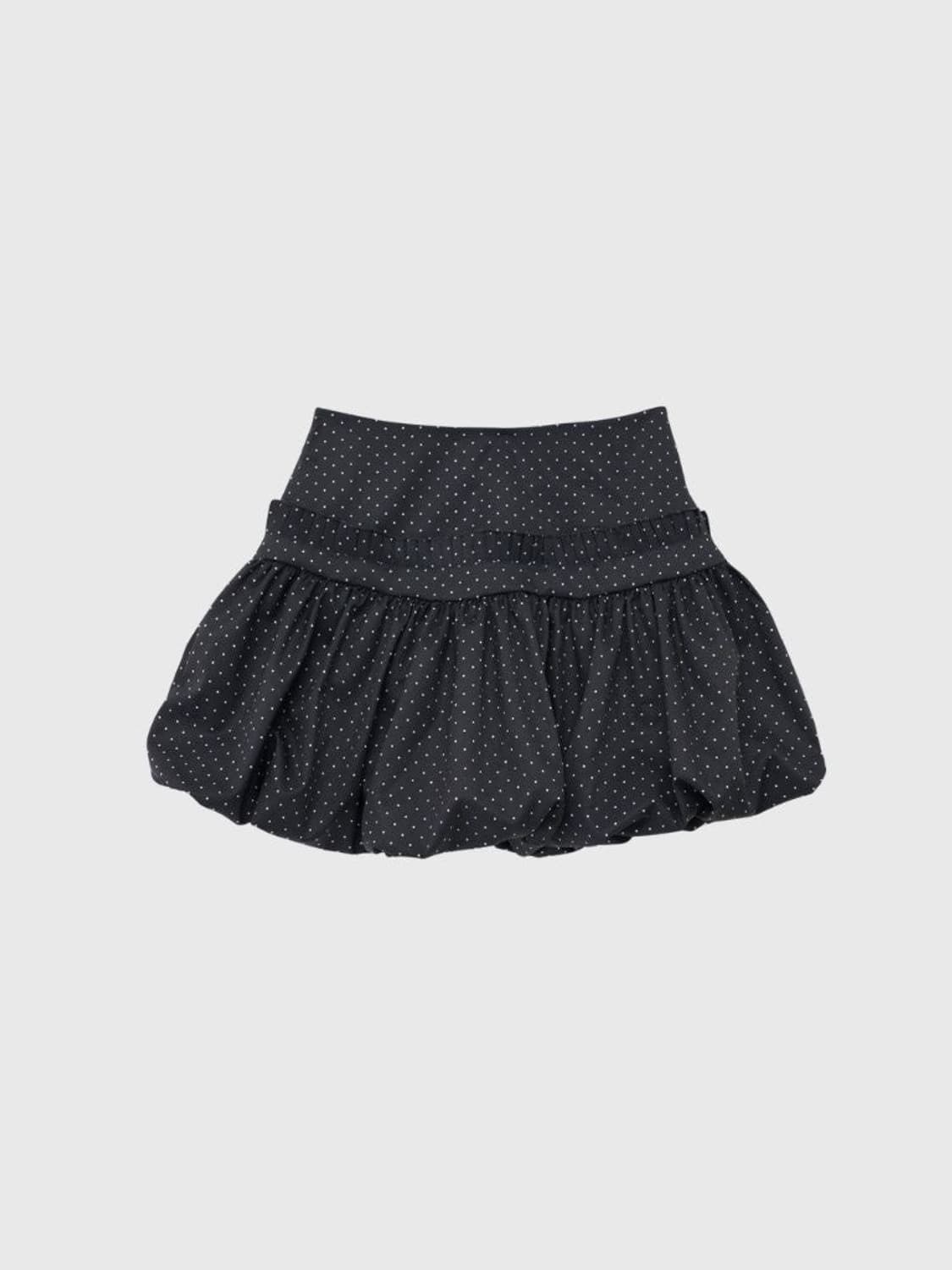 핀터 블랙 도트 프릴 벌룬스커트 balloon skirt black 상품이미지1