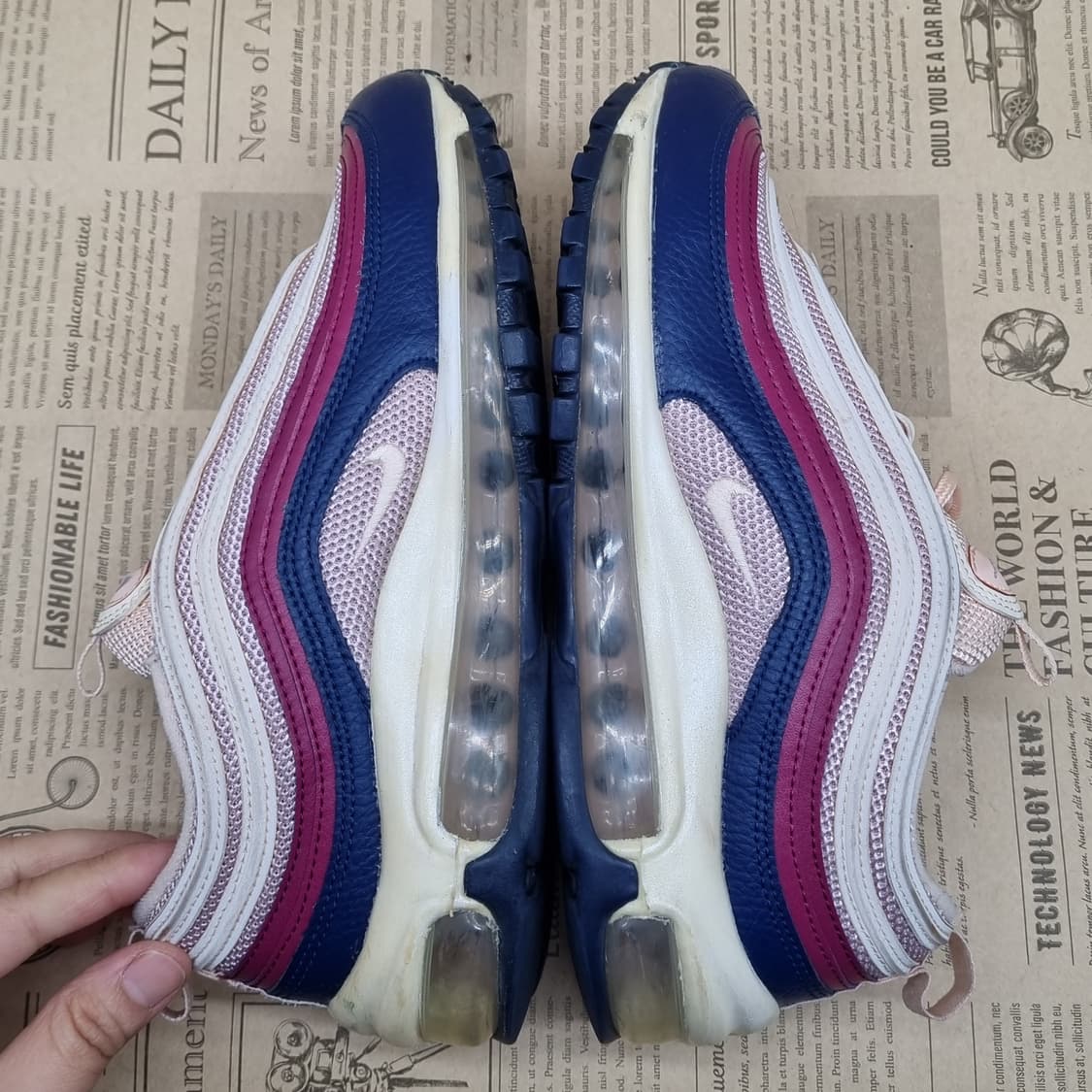 나이키 에어맥스97 퍼플핑크 운동화240 상품이미지5