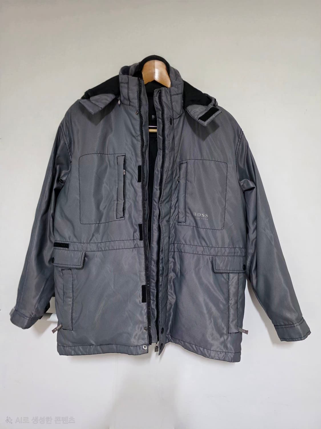 휴고보스 방수 방풍 구스 윤기나는 쟈켓 105. 상태a급 상품이미지1