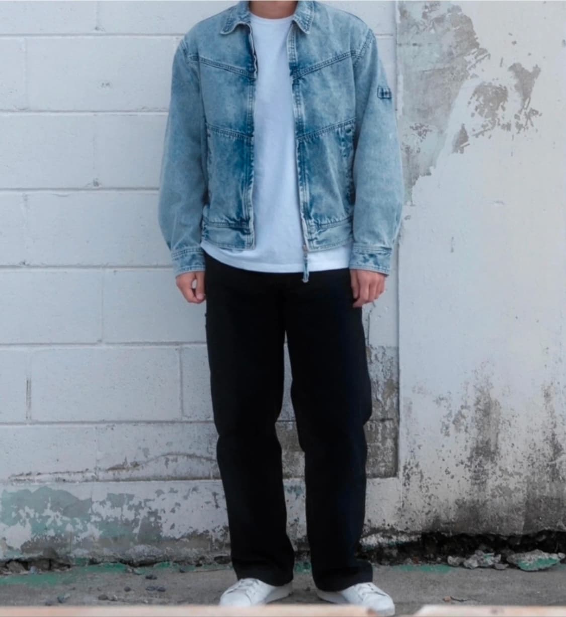 시리즈 워싱 데님 집업 청자켓 블루종 라이트 블루 105 상품이미지2
