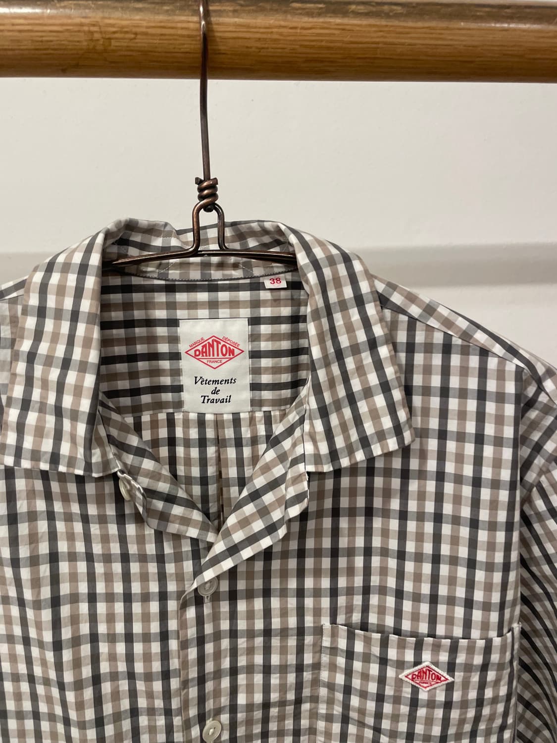 DANTON CHECK HALF SHIRT 상품이미지2