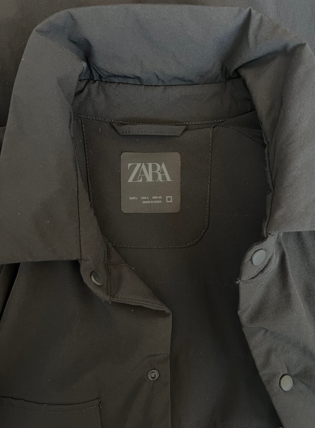 자라 남성 블랙 셔츠자켓 경량코치자켓 상품이미지5