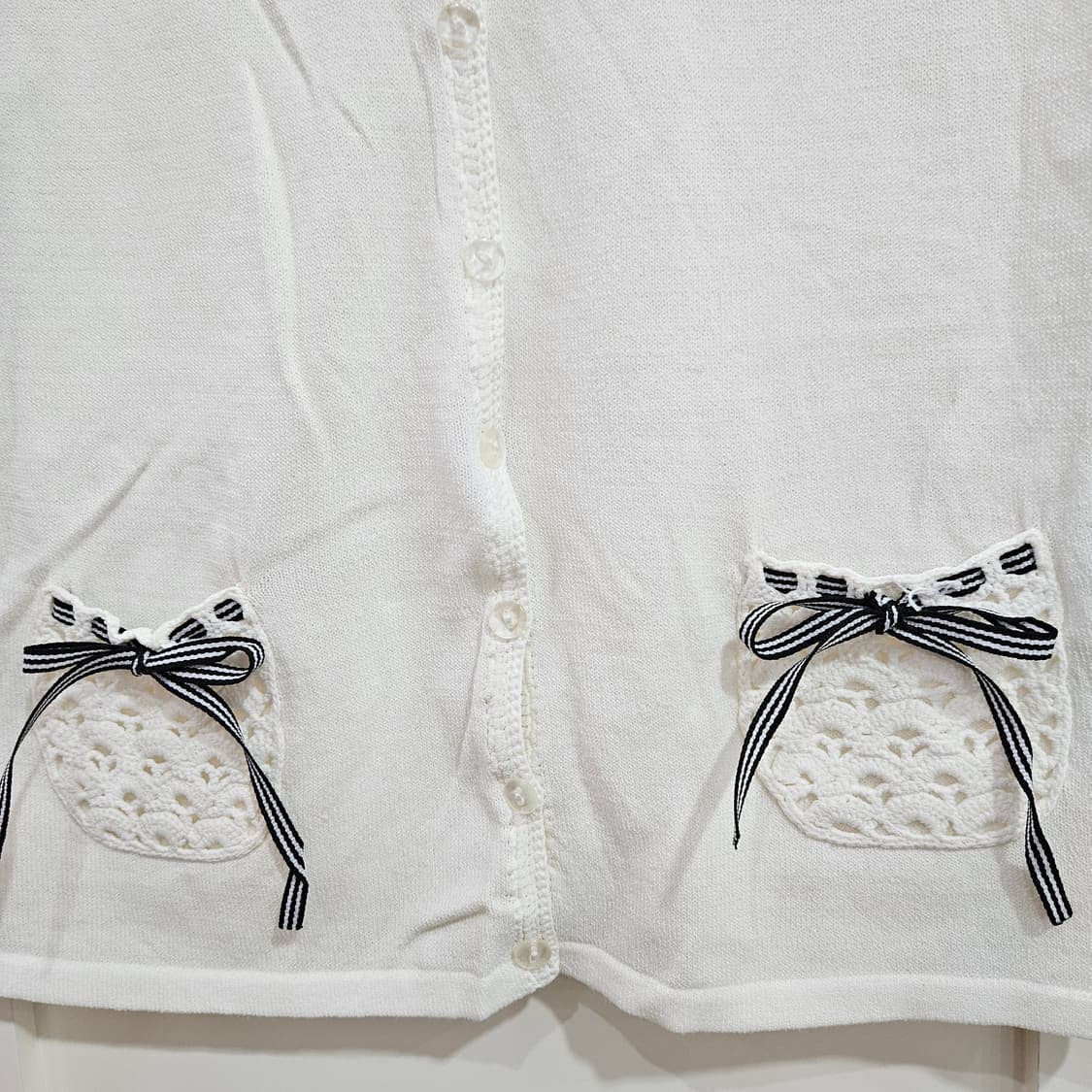 레이스 리본 가디건 상품이미지5