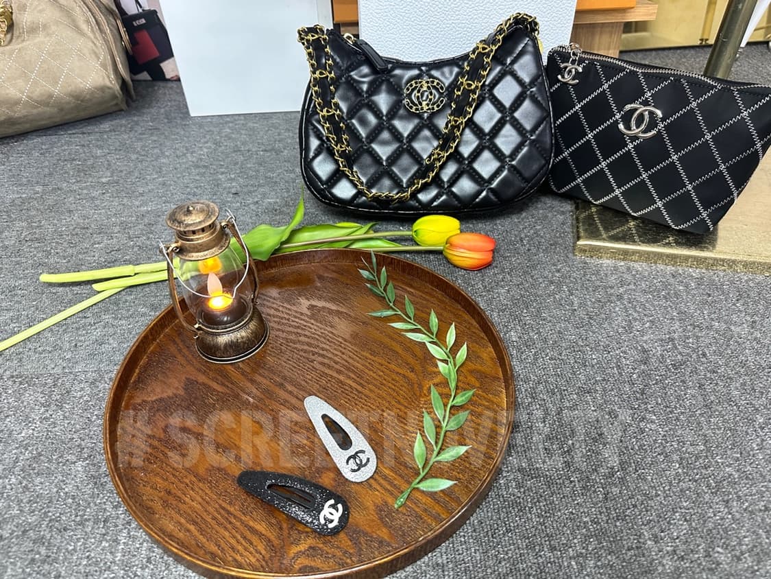 샤넬 글리터 헤어핀 실버 / 블랙 (개당가격) 상품이미지6