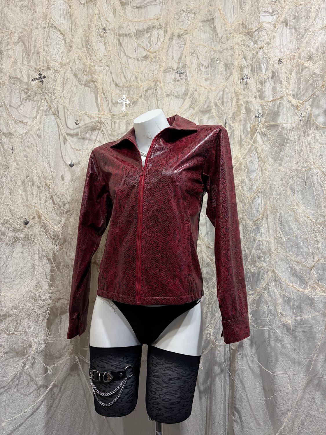 Japanese red phyton jacket 상품이미지5