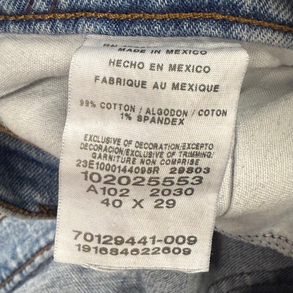 [정품/40x29] Lee 리 릴렉스드핏 연청 데님팬츠 b10 상품이미지7