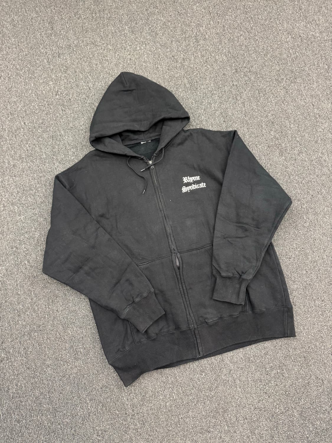 Vintage 레터링 프린팅 후드집업 상품이미지1