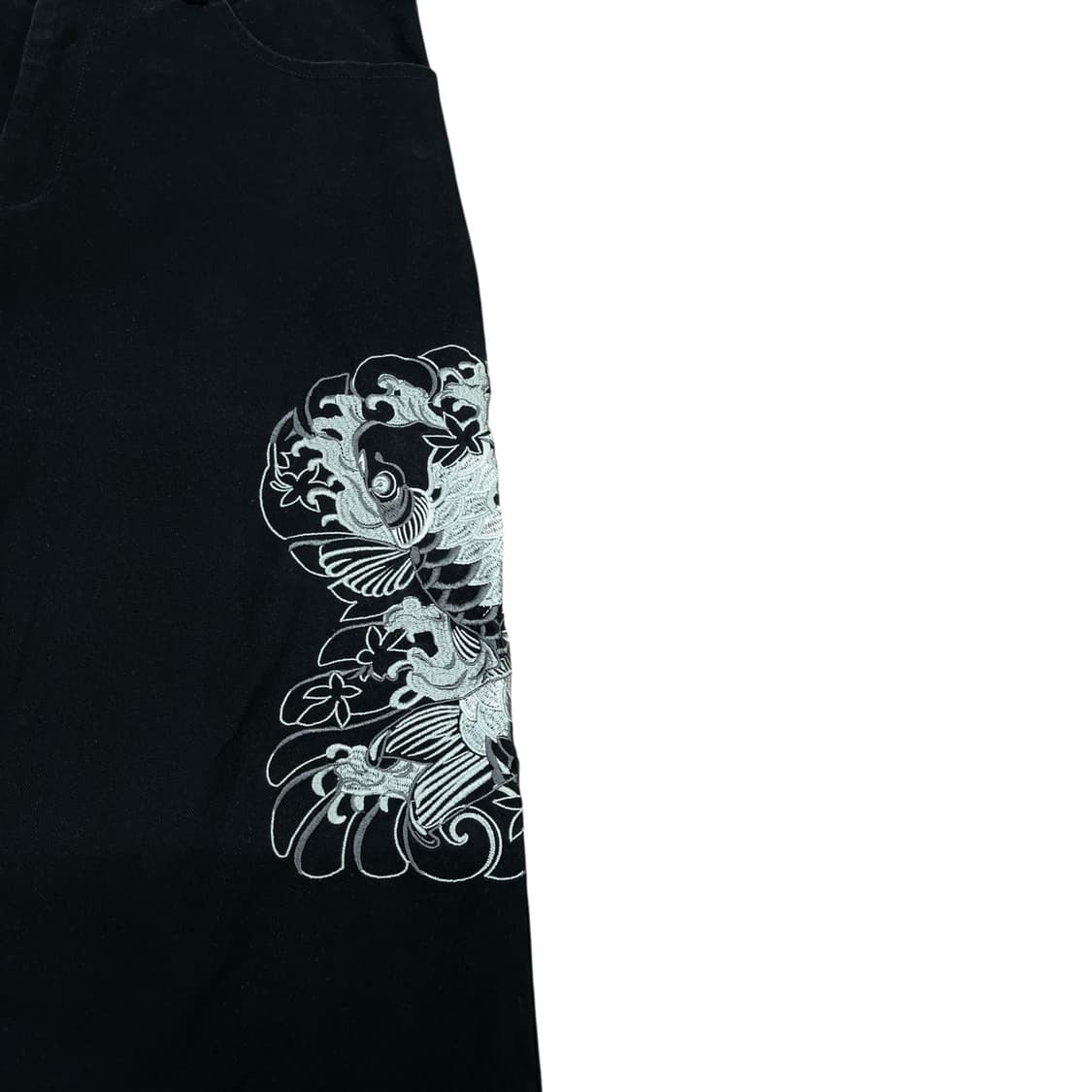 잉어 자수 블랙 팬츠 상품이미지3