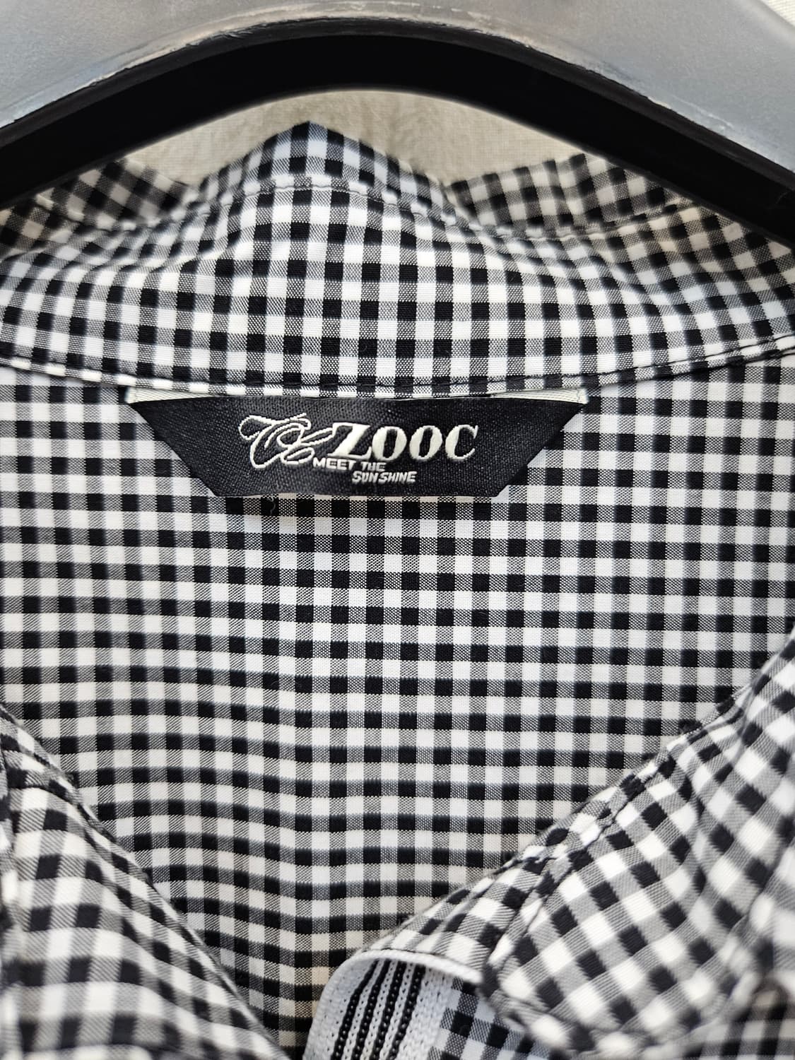 ZOOC 블랙 앤 화이트 체크 원피스 상품이미지3