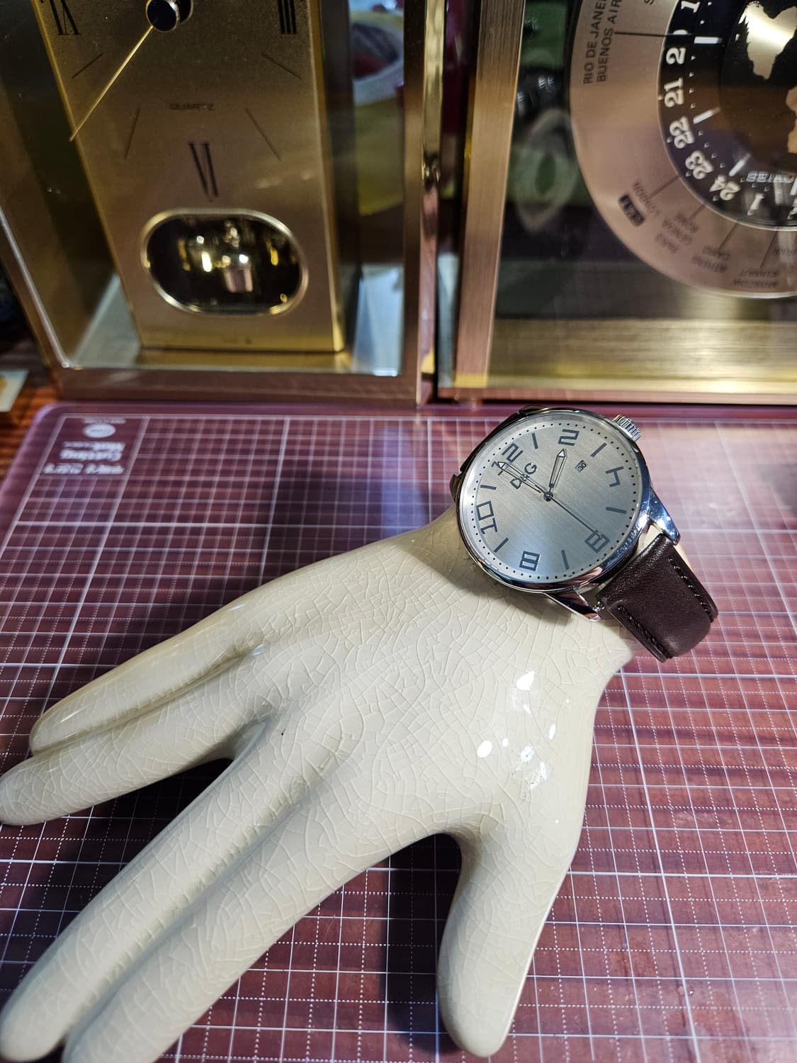 D&G 돌체 가바나 실버 가죽 시계 상품이미지2