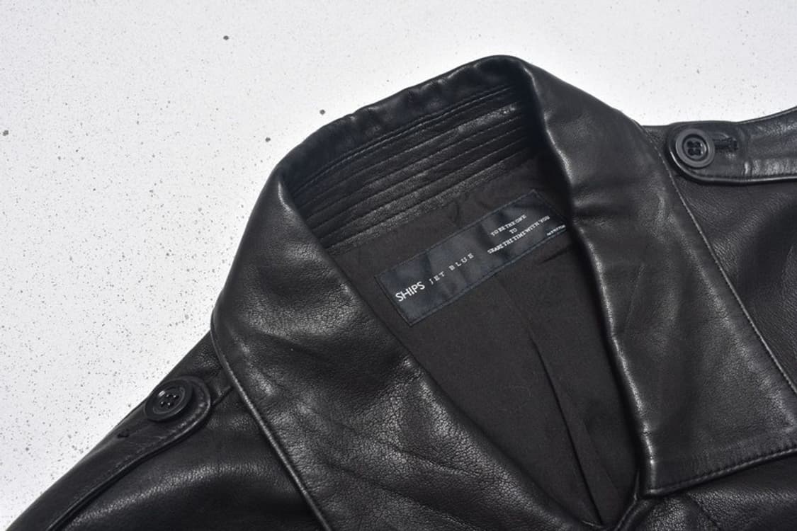 쉽스 젯블루 러데 셔츠 가죽 자켓 M M0042 상품이미지7
