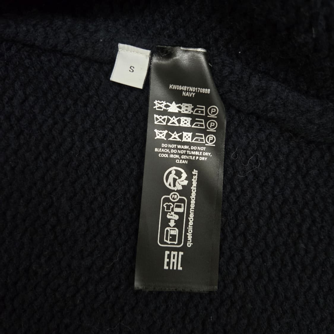 [S] JW앤더슨 니트 집업 후드 자켓 네이비 상품이미지2