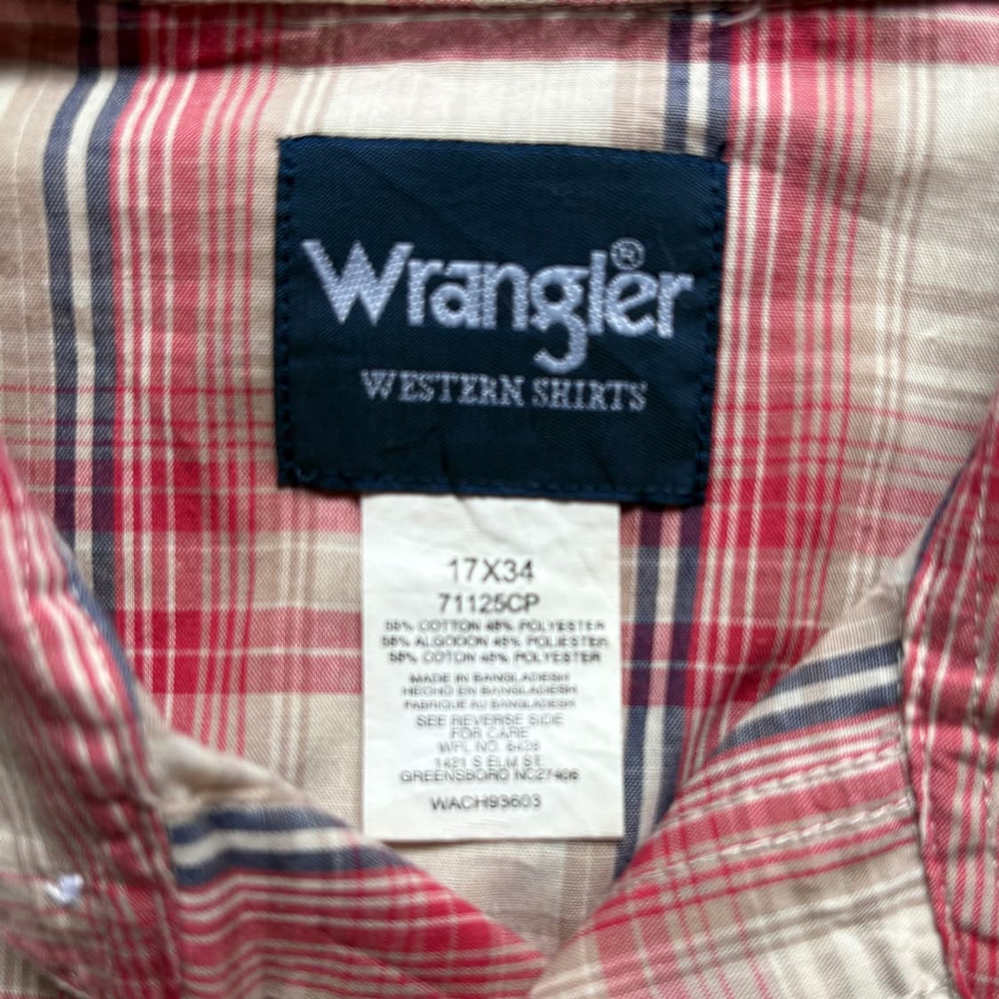 Wrangler Classic Western Plaid Shirt 상품이미지7