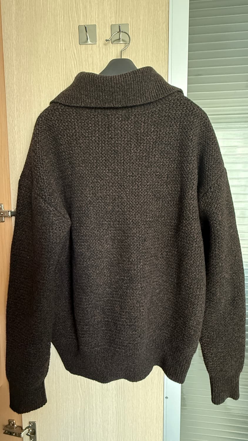 eql 에센셜 헤비웨이트 니트집업 점퍼 상품이미지2