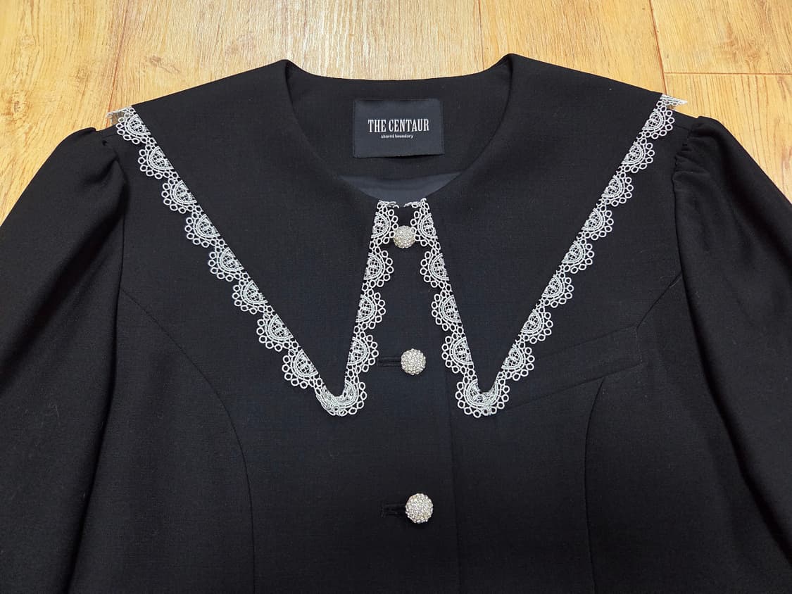 더센토르(CENTAUR) 이하이 레이스카라 블라우스자켓 55 새상품 상품이미지7