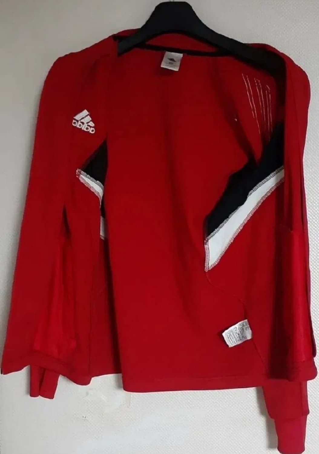 아디다스 팀니트 플리스 기모 져지 자켓 레드 95 상품이미지3