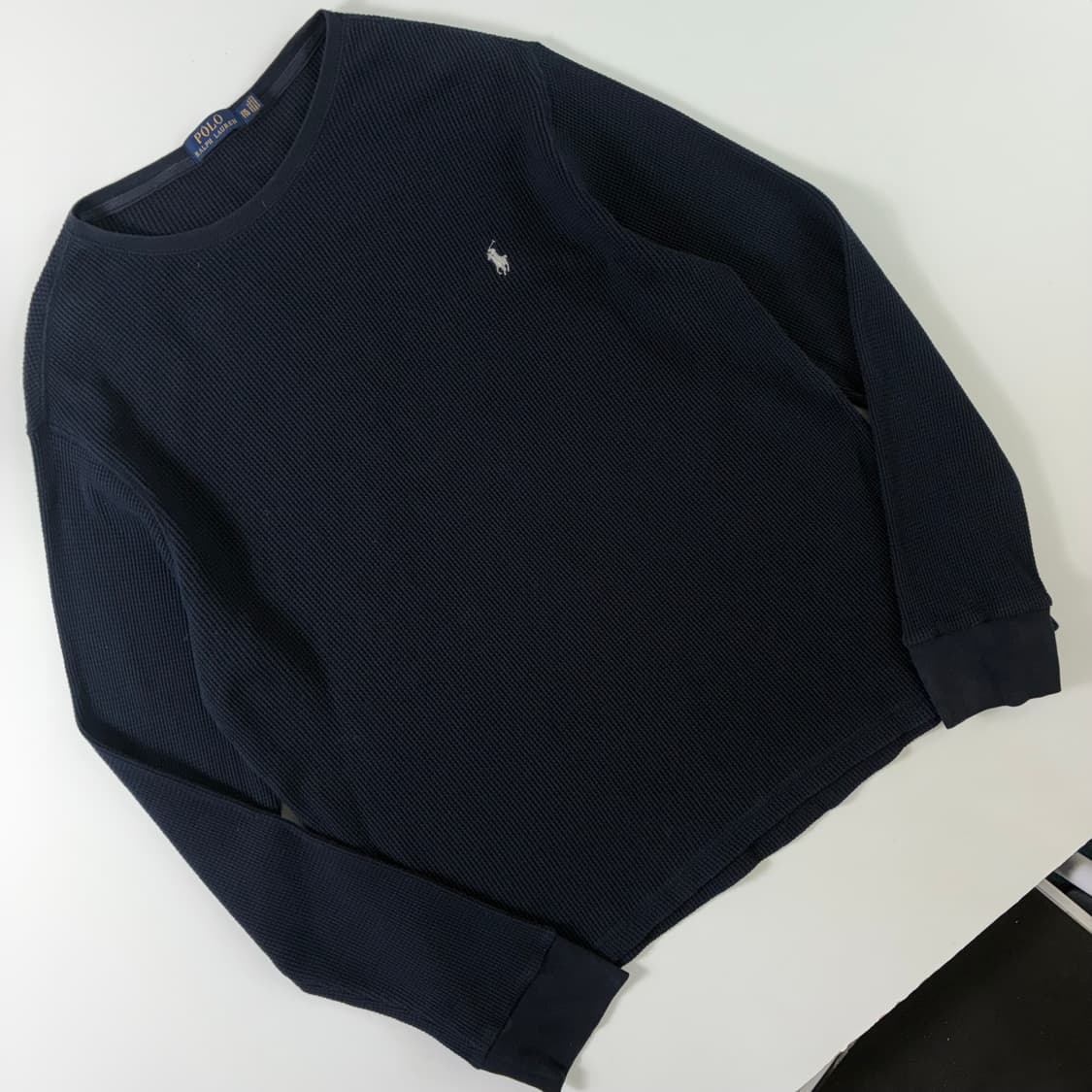 Polo  폴로 랄프로렌 자수 코튼 네이비 와플 니트  상품이미지2