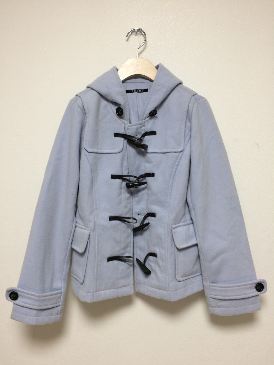 할인해요~) 잉그니 하늘색 후드 떡볶이코트 숏코트 상품이미지1