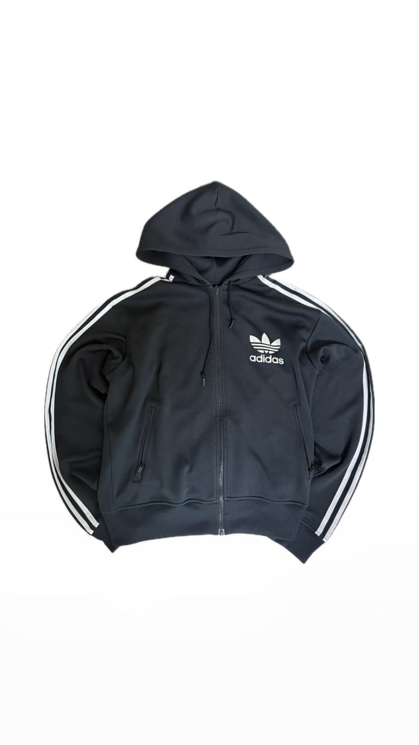 아디다스 빅로고 검흰 후드 져지 트랙탑 상품이미지1