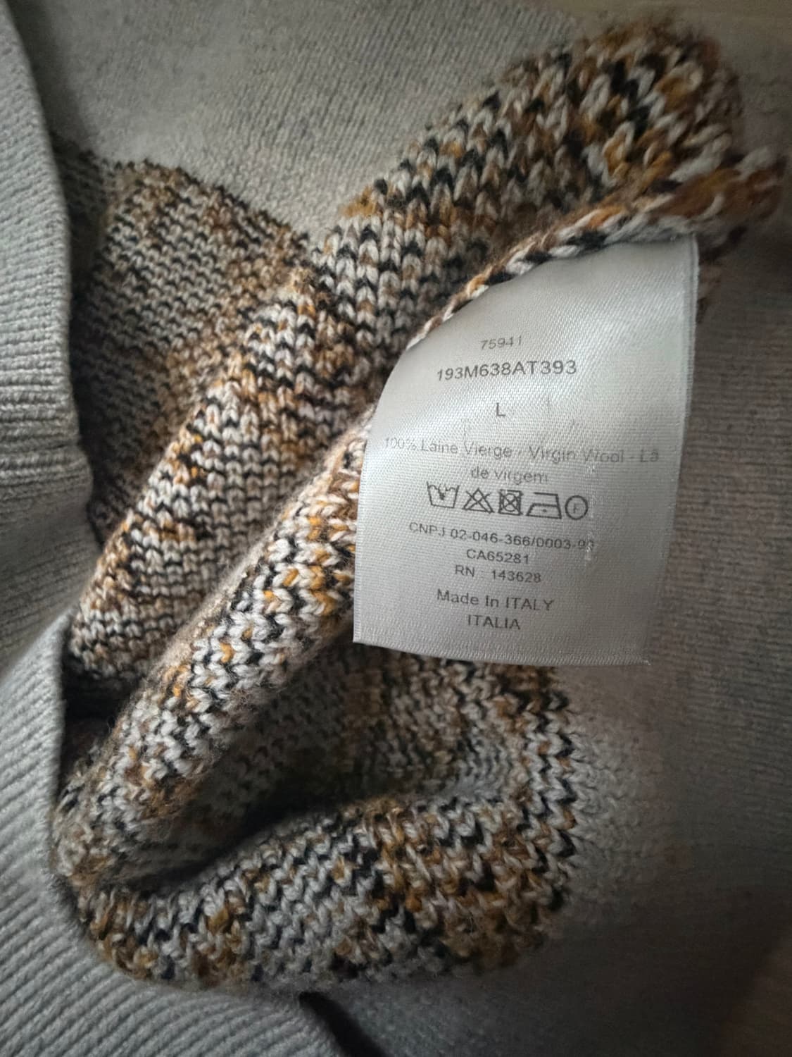 디올 오블리크 자카드 니트 L사이즈 정품 상품이미지5