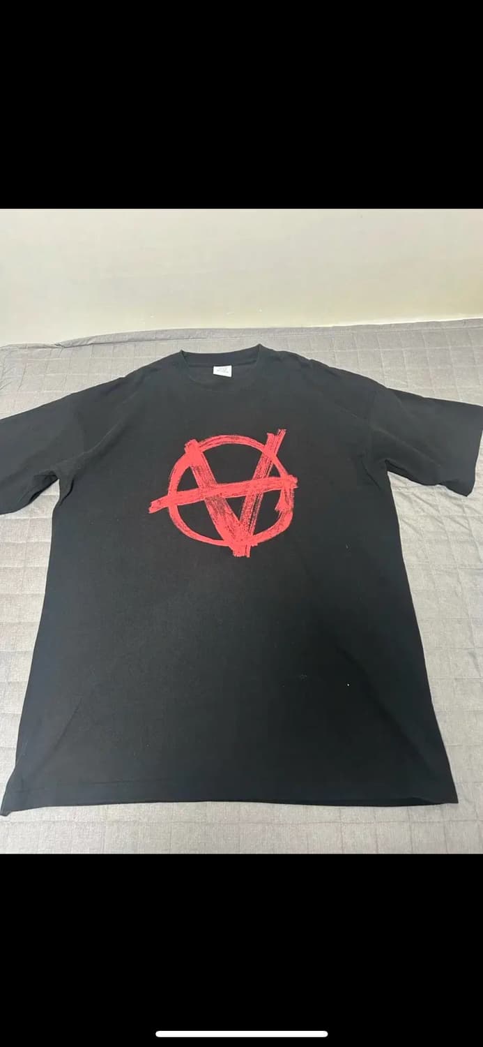 [XS] 베트멍 아나키 반팔 티셔츠 레드 상품이미지1