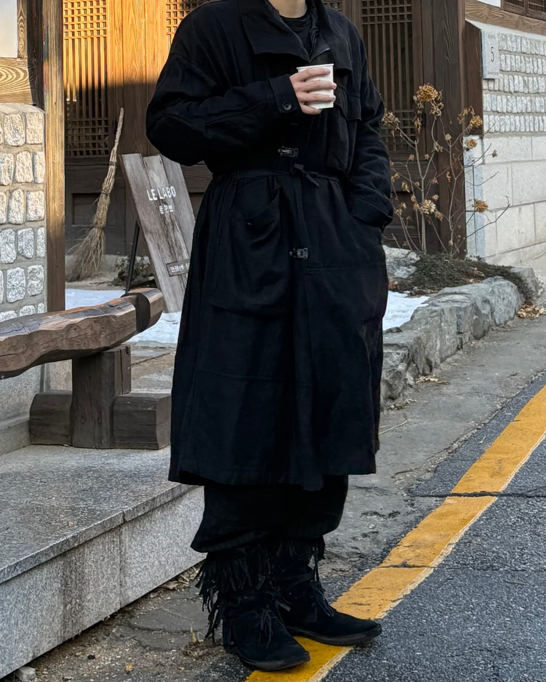 더 비리디 안느 울 린넨 오가닉 코튼 롱 코트 상품이미지2