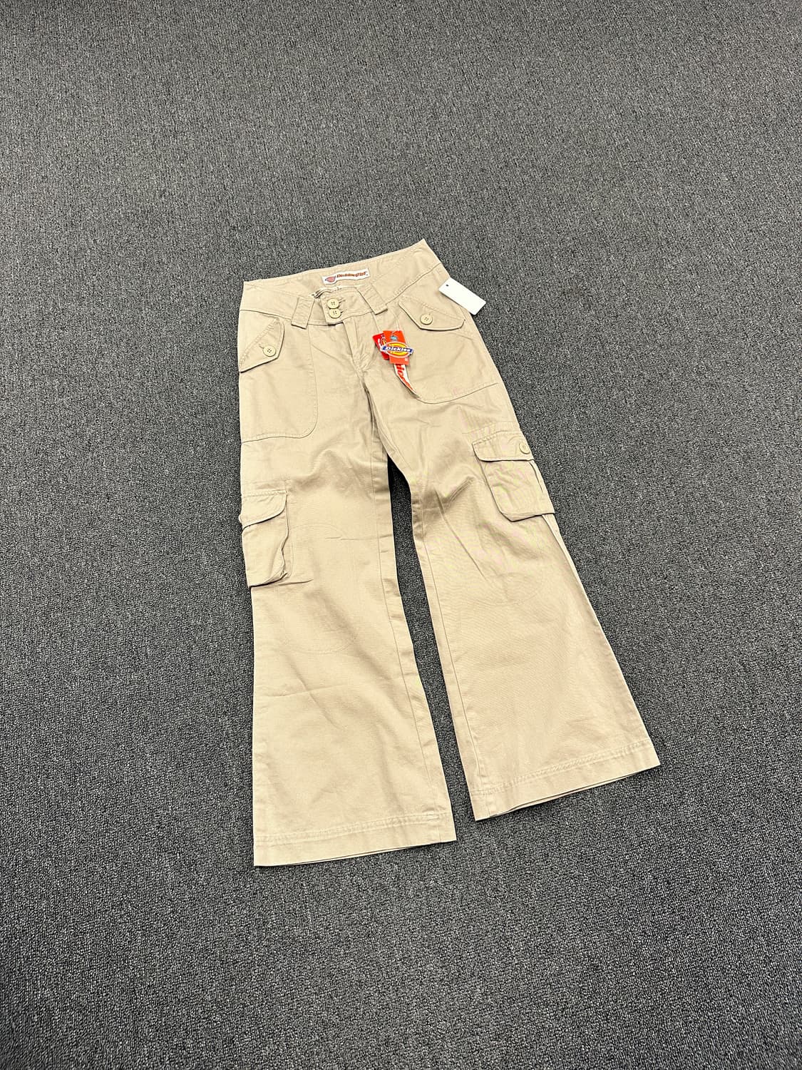 XS) 디키즈 베이지 부츠컷 카고팬츠 상품이미지1