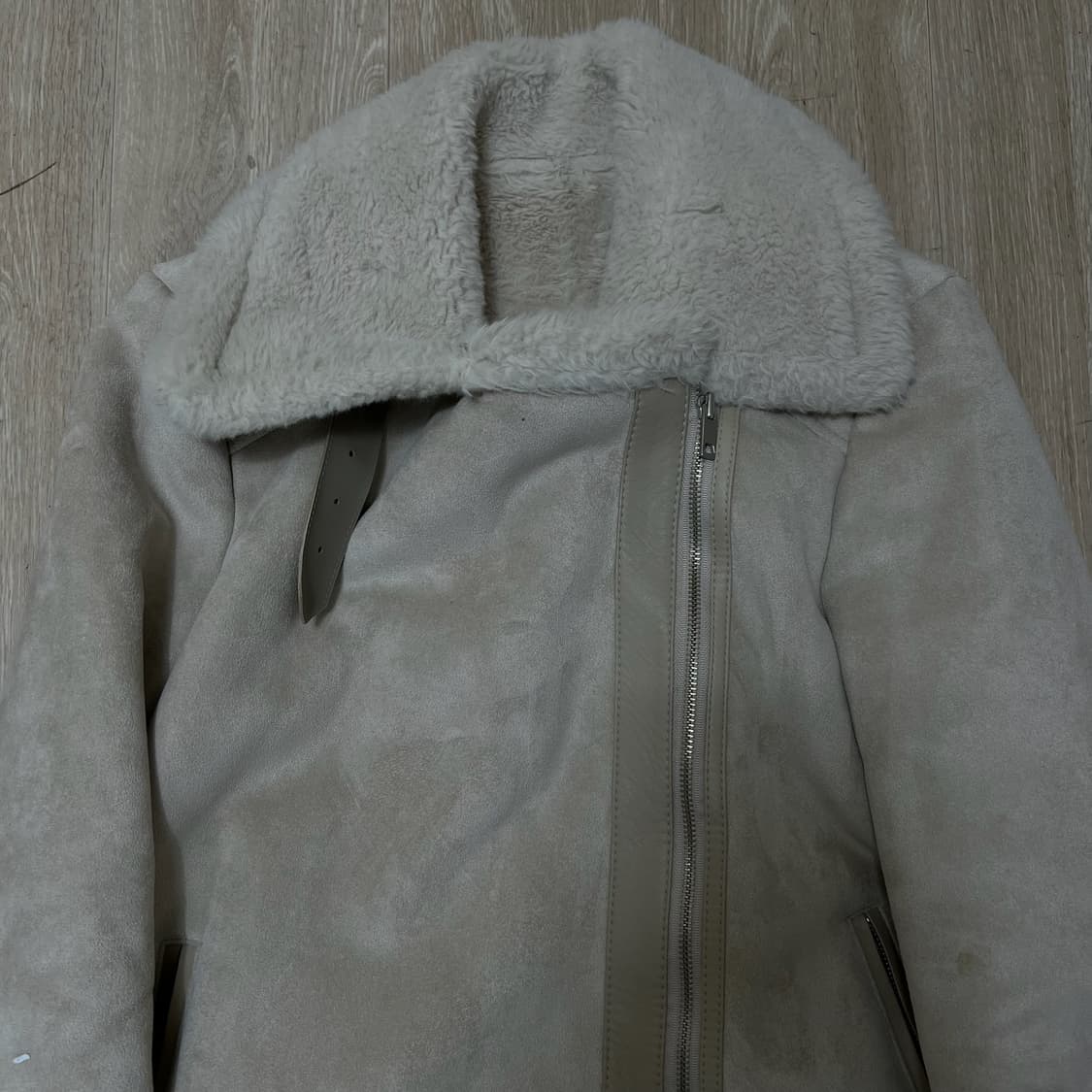 PLUS SQ 여성 스웨이드 양털 무스탕 자켓 FREE  상품이미지2