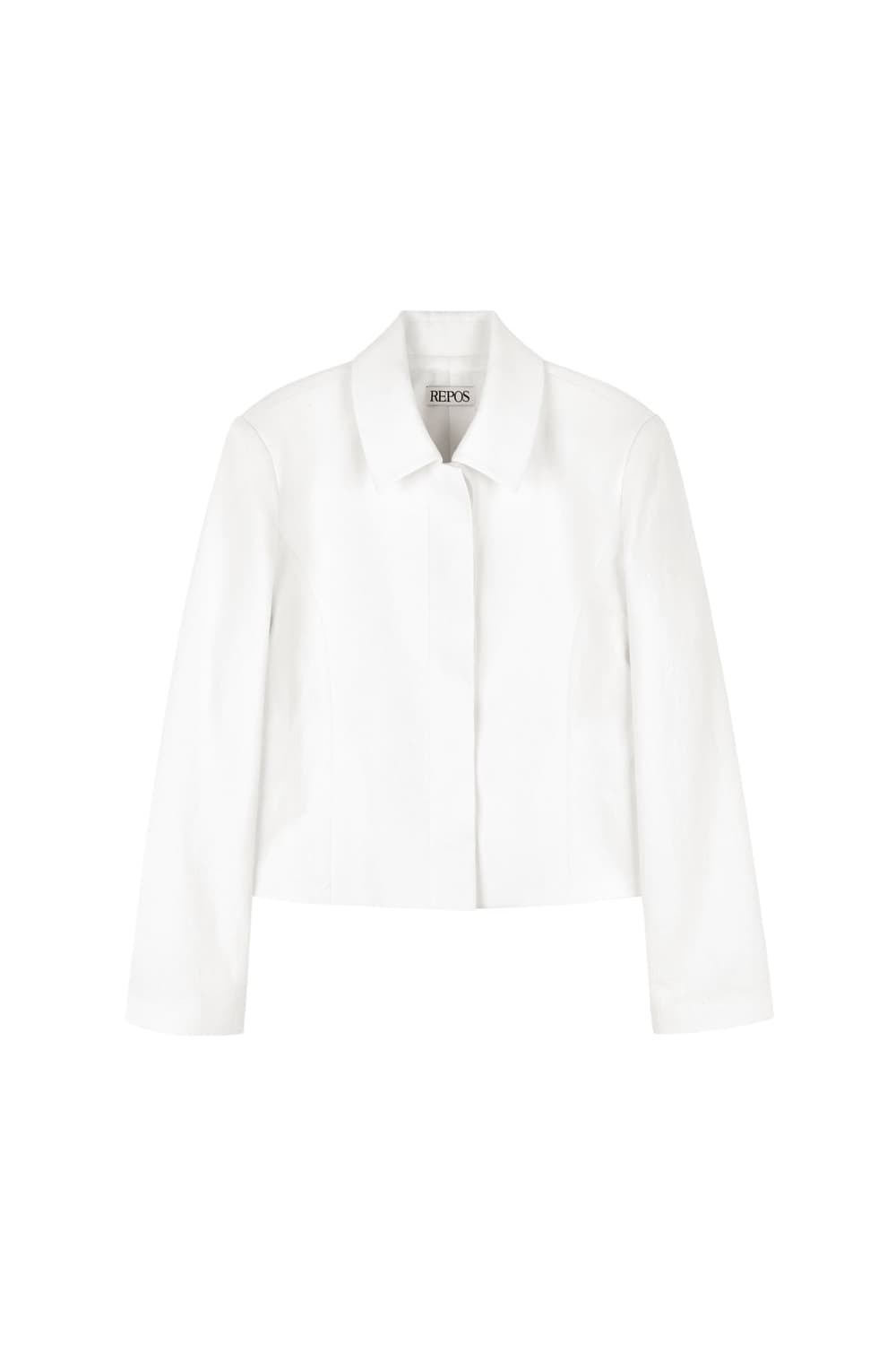 repos 리포스 LINEN COTTON JACKET WHITE 상품이미지1