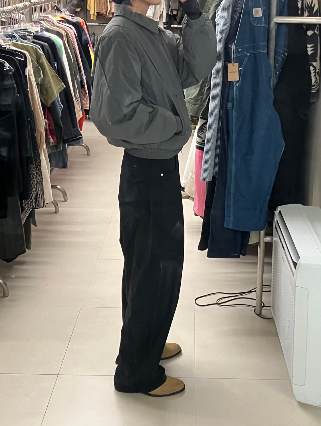 커스텀어클락 그레이 블루종 패딩 점퍼 M 상품이미지6