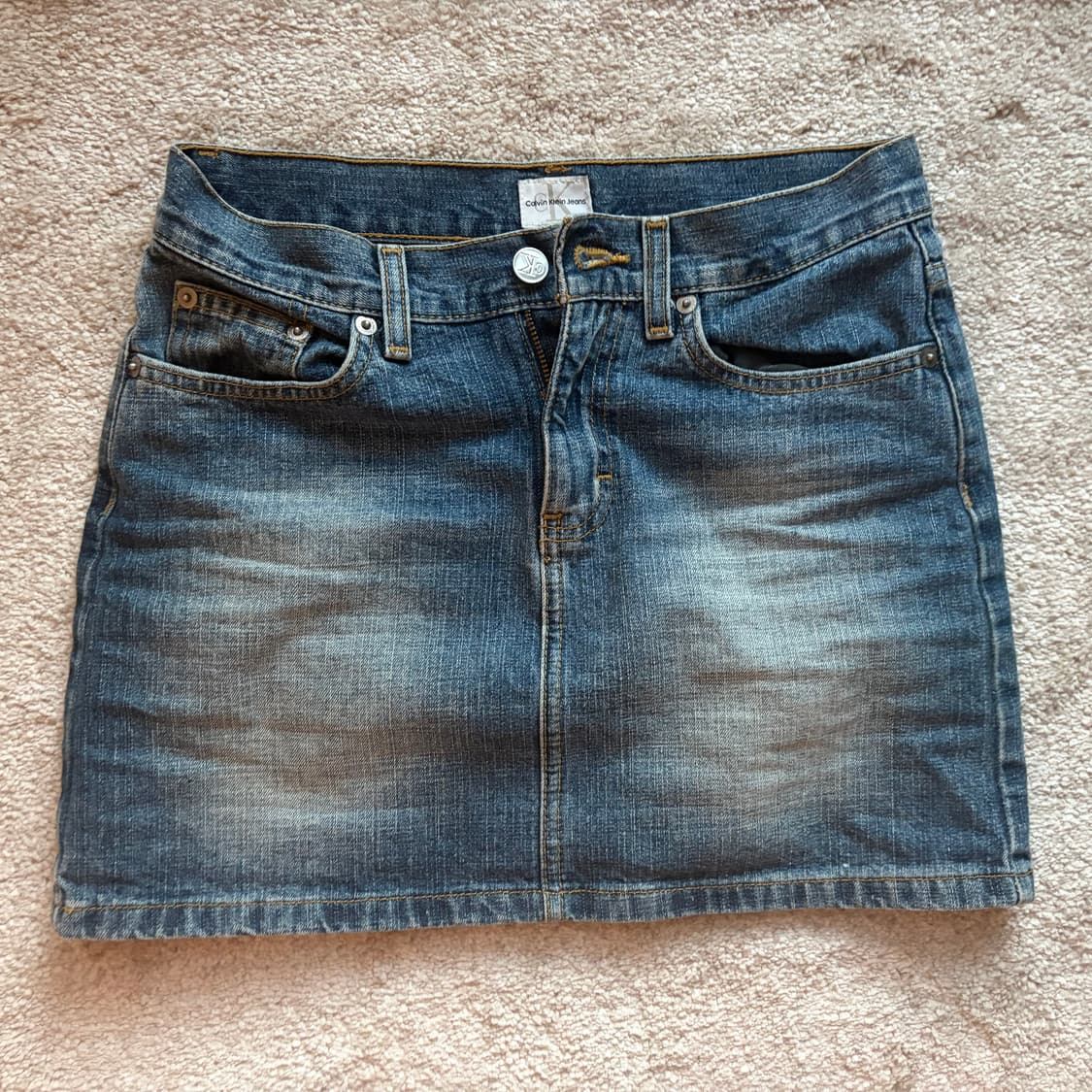 Calvin 2000 빈티지 데님 스커트 상품이미지1