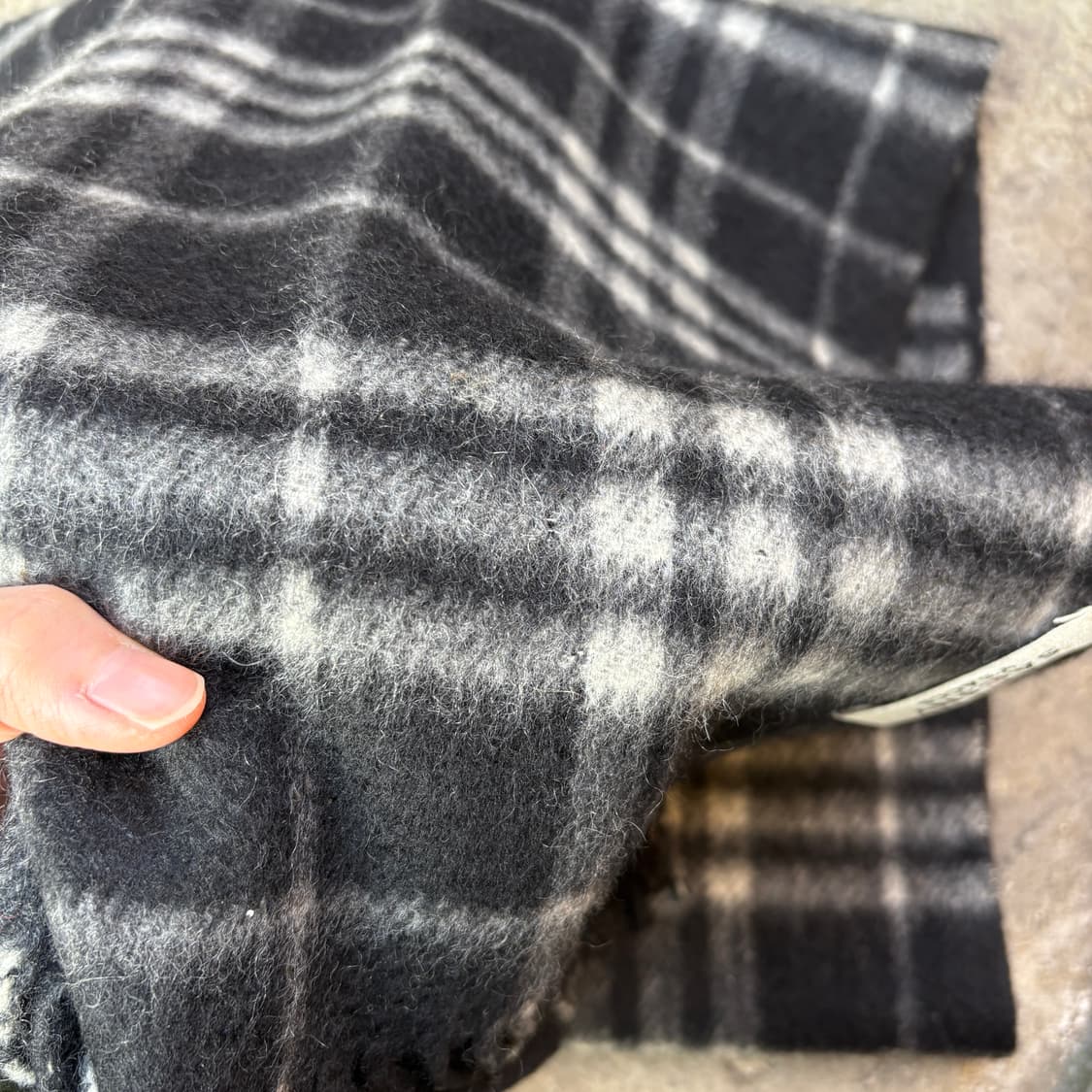 Ysaccs 요지야마모토 체크 캐시미어 머플러 목도리 상품이미지5