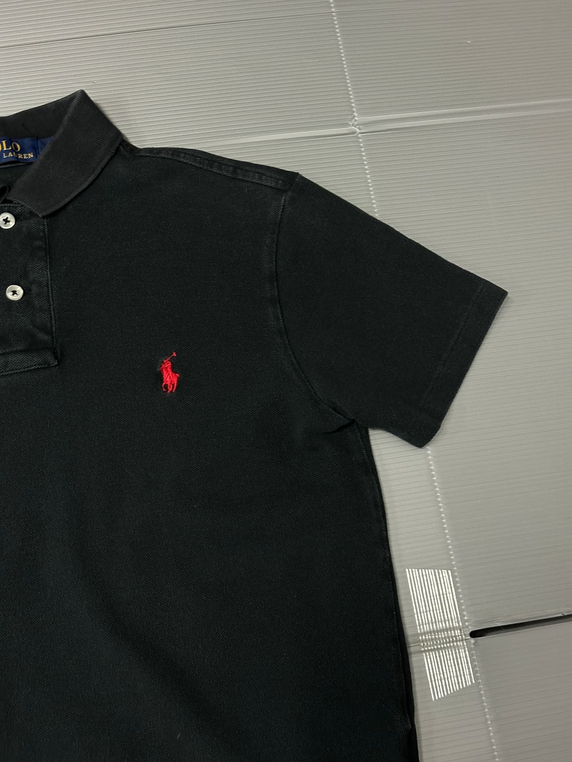 폴로 랄프로렌 레드 포니 반팔 카라티 블랙 S 상품이미지3
