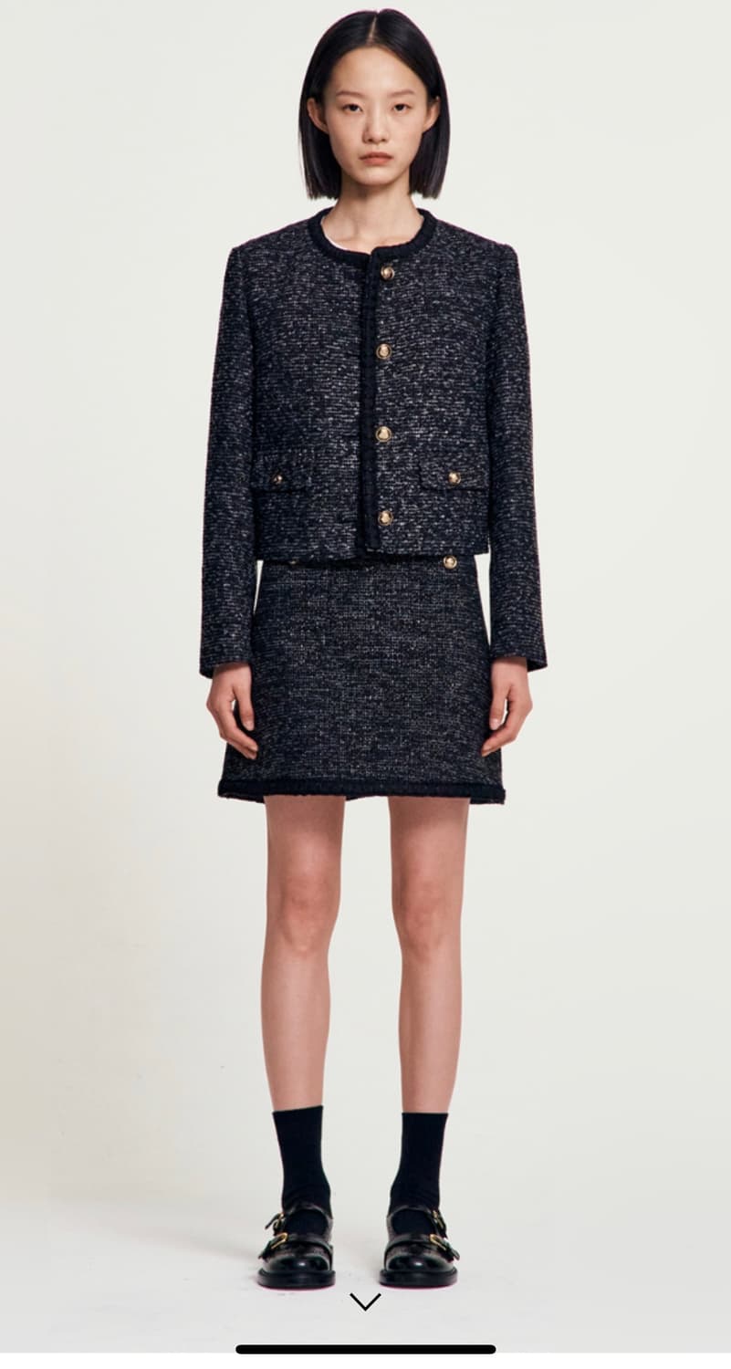 Sandro 산드로 트위드 자켓 36 상품이미지2