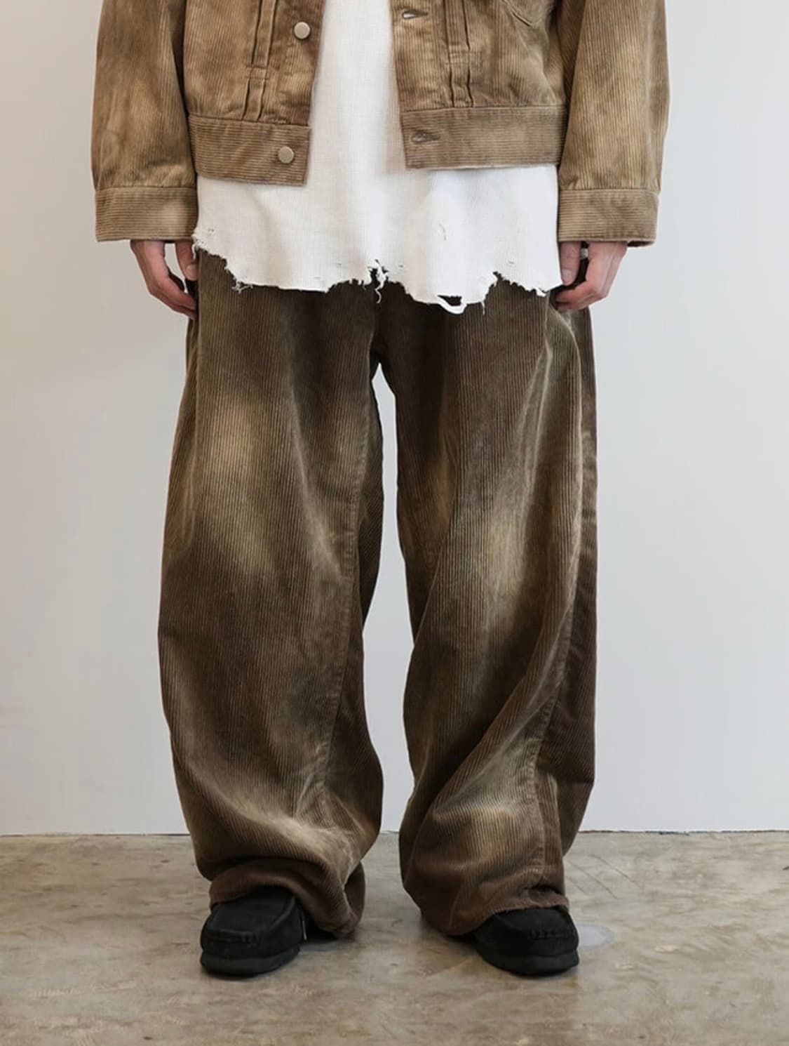 [1사이즈 구매]안셀름 코듀로이 브라운 페인터 팬츠 상품이미지2