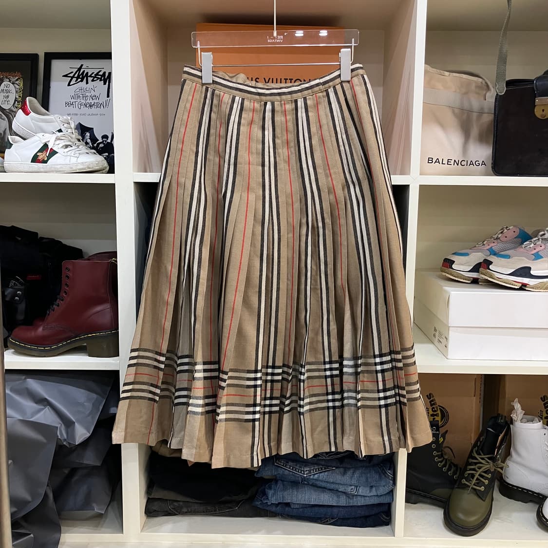 버버리 체크 플리츠 스커트  상품이미지3