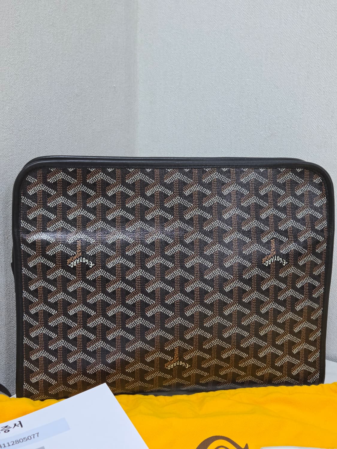 고야드 쥬방스 토일렛 백 클러치 Gm Size Black 상품이미지3