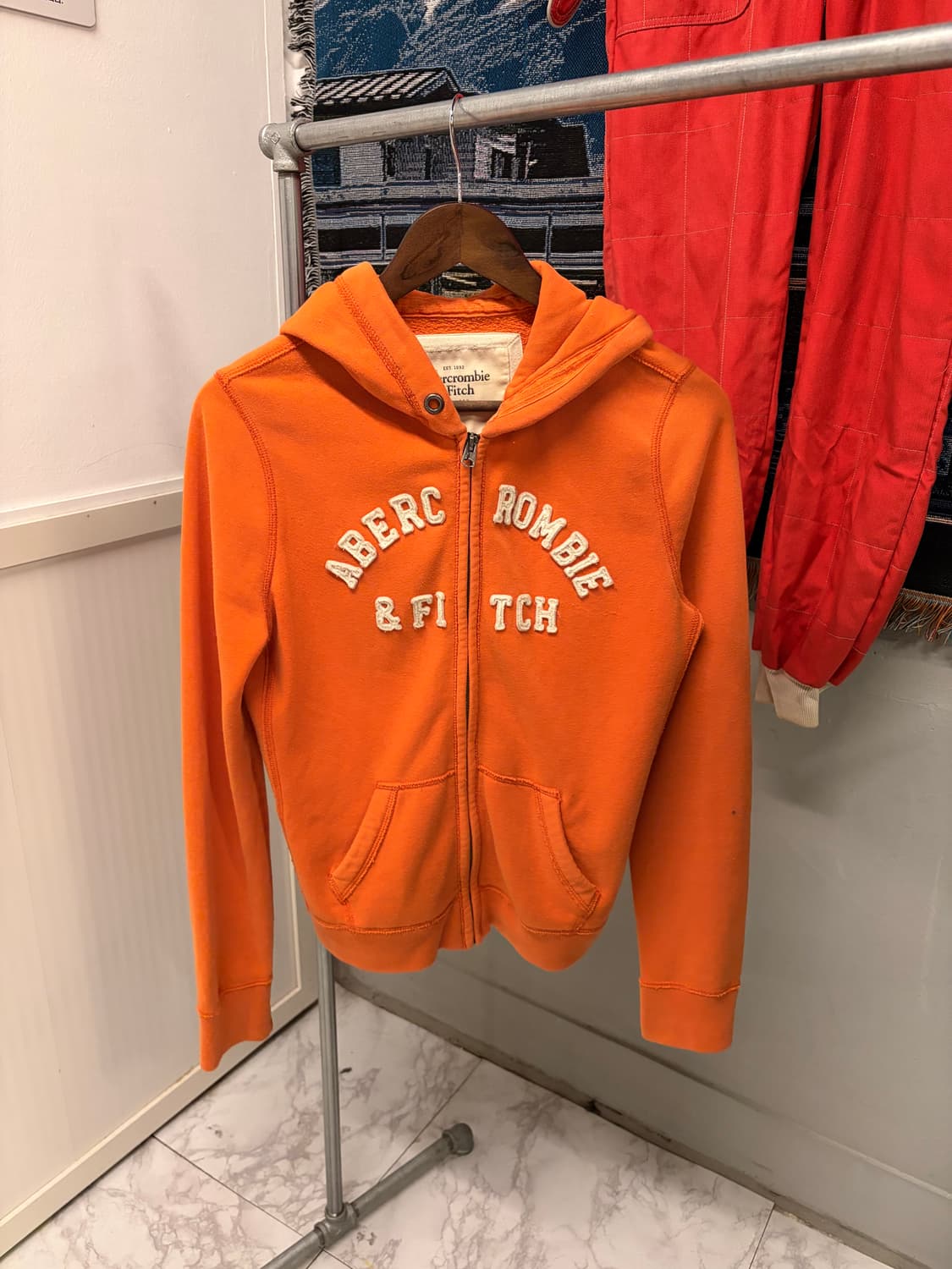(정품/L)아베크롬비 후드집업 오렌지  상품이미지2