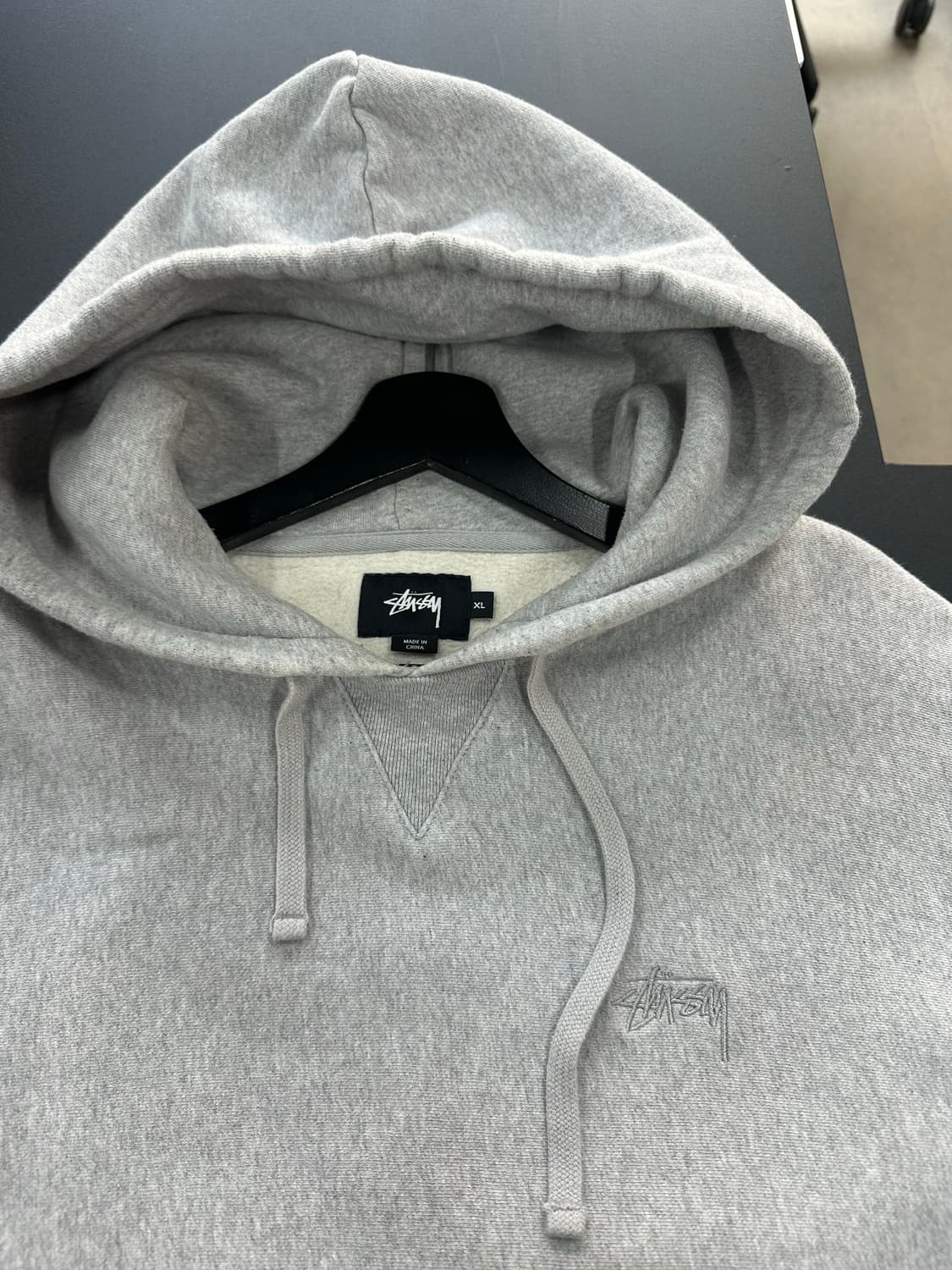 스투시 자수로고 후드티 헤더그레이 상품이미지6