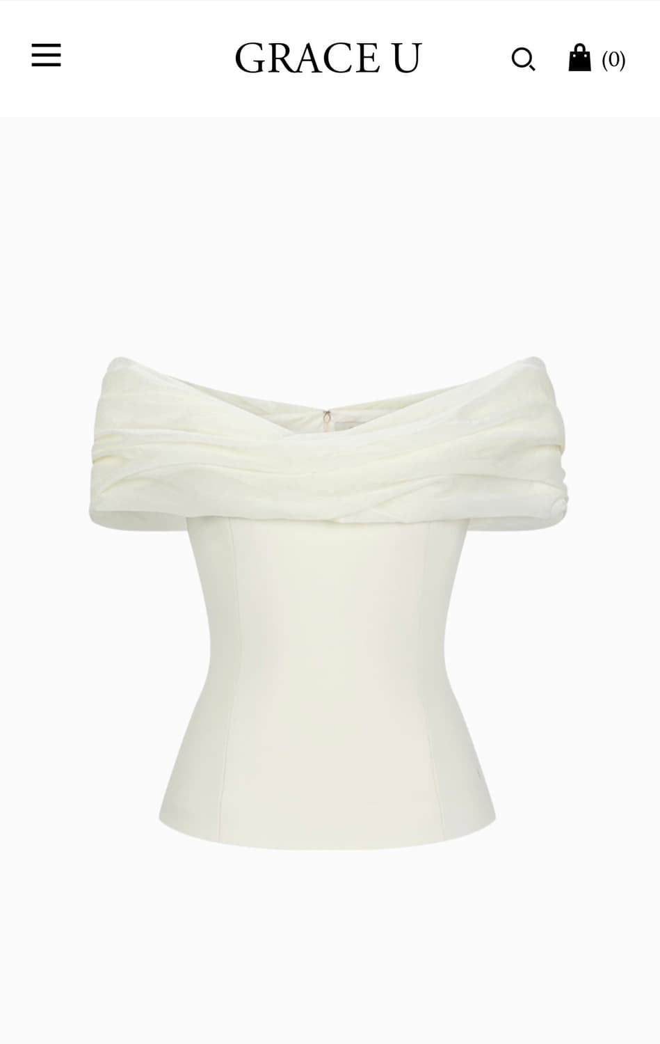 그레이스유 Dayana Off-shoulder Blouse (Cream) 상품이미지2