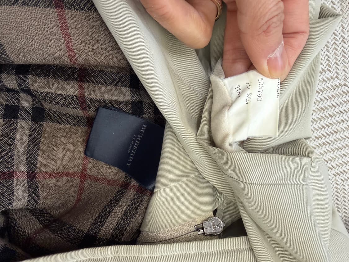 정품) 버버리 여성 체크 배색 후드 코트 66-77 상품이미지10