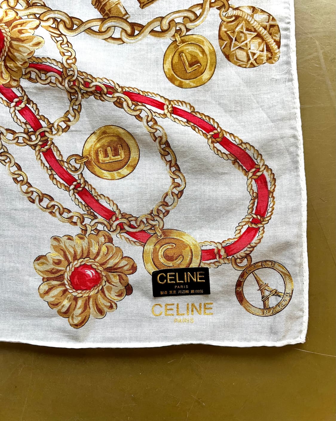 1980-90s Old CELINE Paris Bandana Scarf 상품이미지10