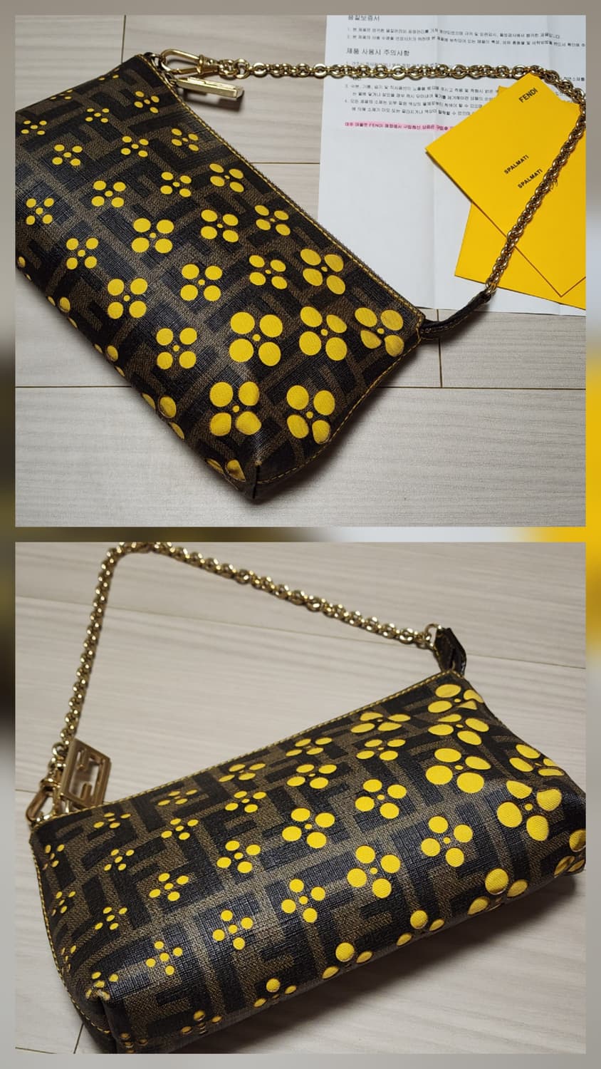 정품 펜디 미니 바게트 체인 숄더백 상품이미지2