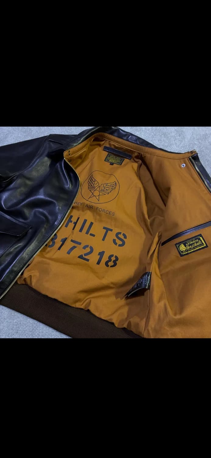 블랙 가죽 블루종 자켓  상품이미지2